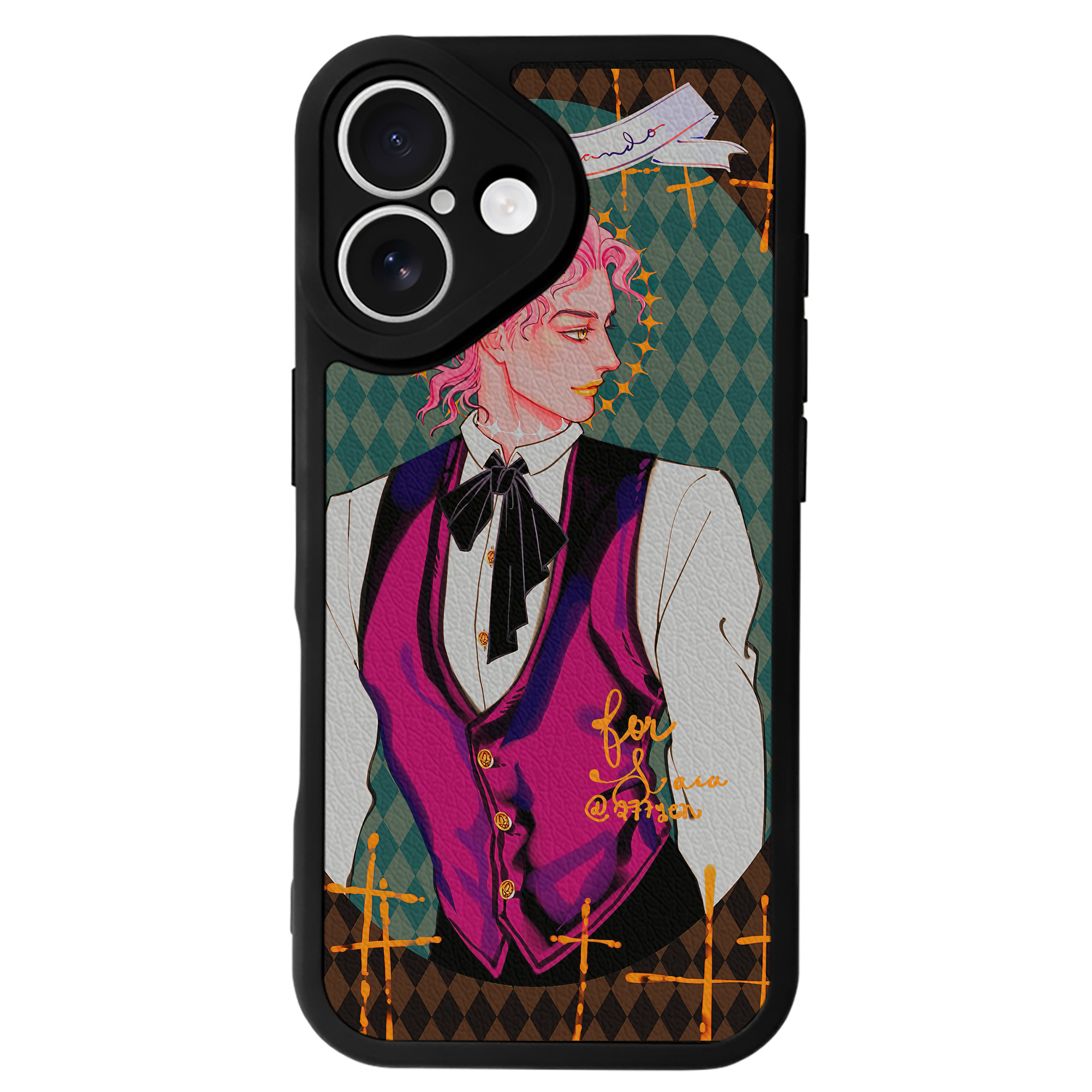 （画像用） ジョジョの奇妙な冒険 JoJo's Bizarre Adventure 【iPhone 16シリーズ対応】シリコンスマホケース（レザー調） 材質：シリコン